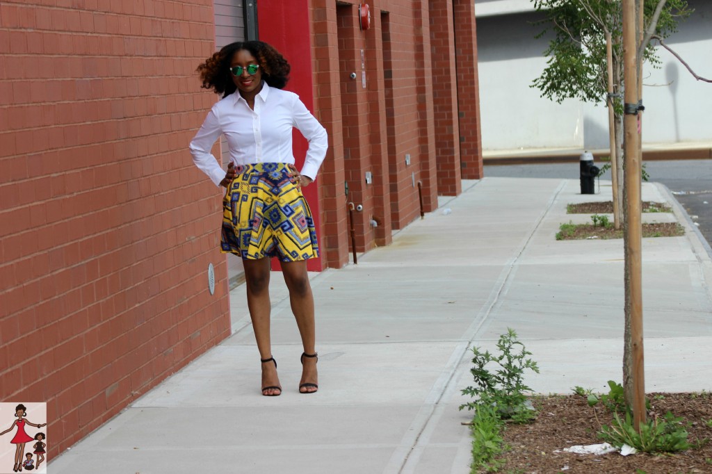 Skater skirt and white shirt