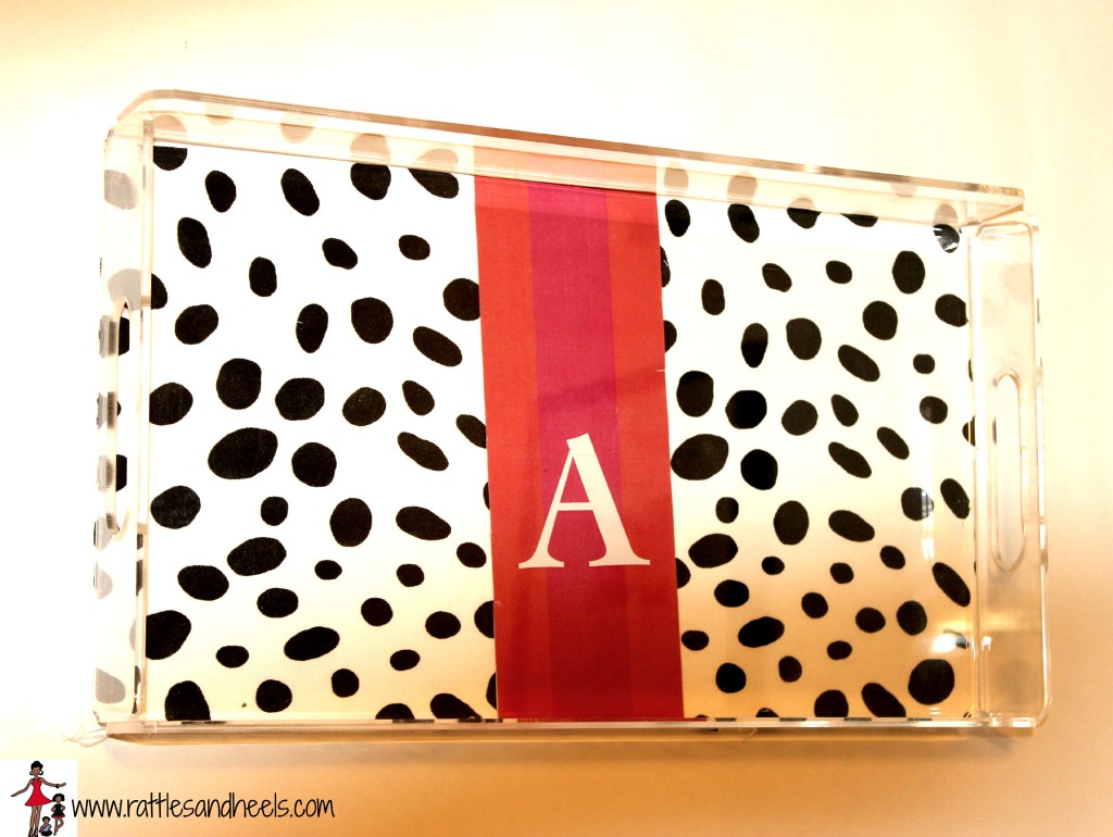 Lucite Monogrammed Serving Tray