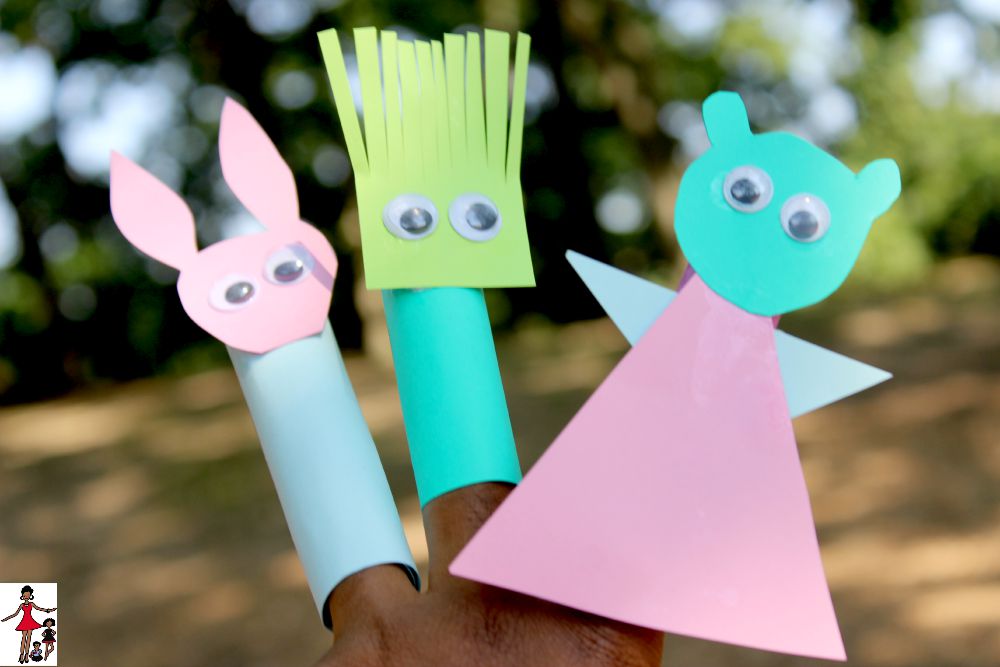 DIY EYES, PAPER CRAFT, EASY CRAFT FOR KIDS, FINGER PUPPET