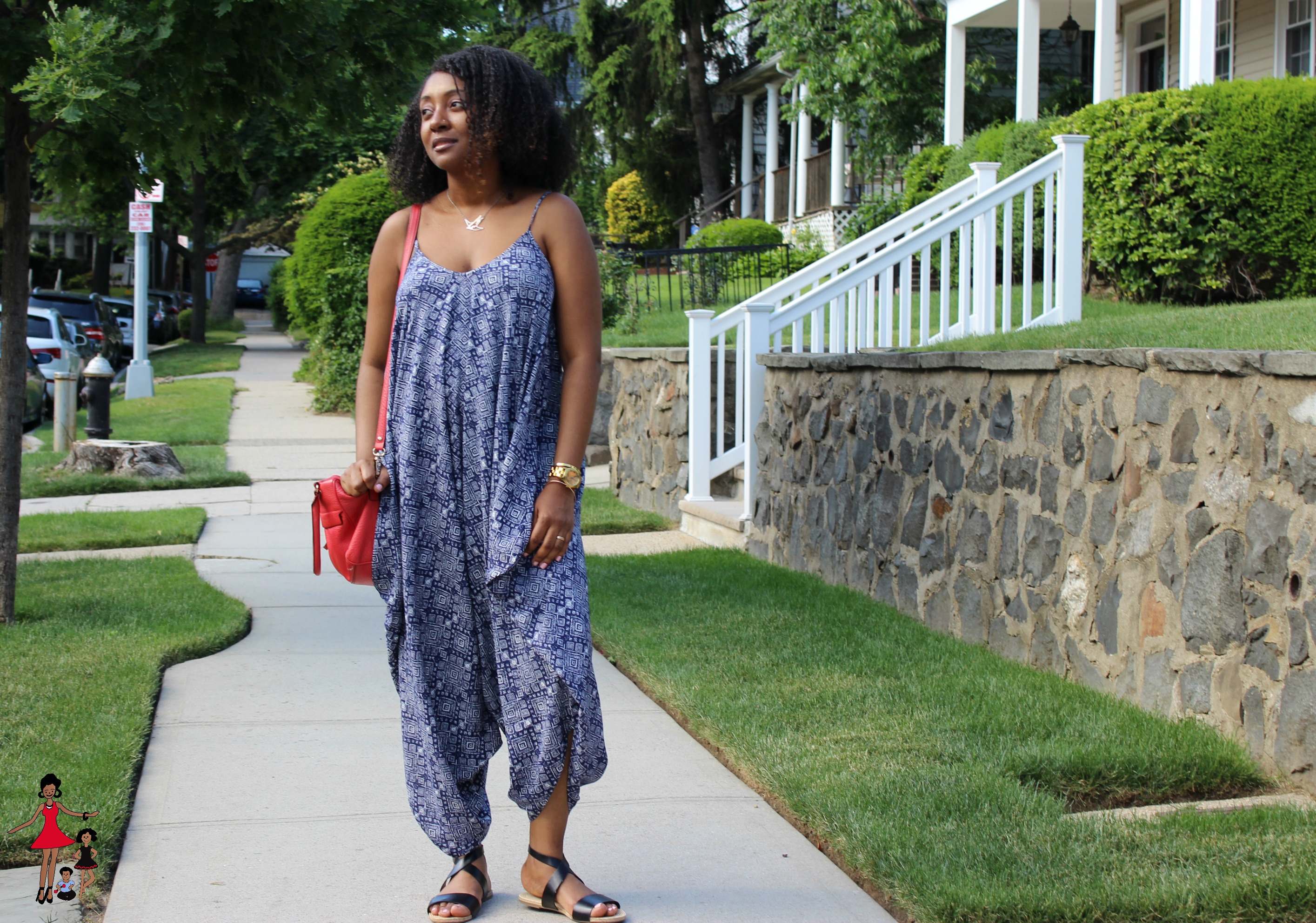 Strappy Harem Jumpsuit In Monochrome Stripe | Oops Fashion | SilkFred US