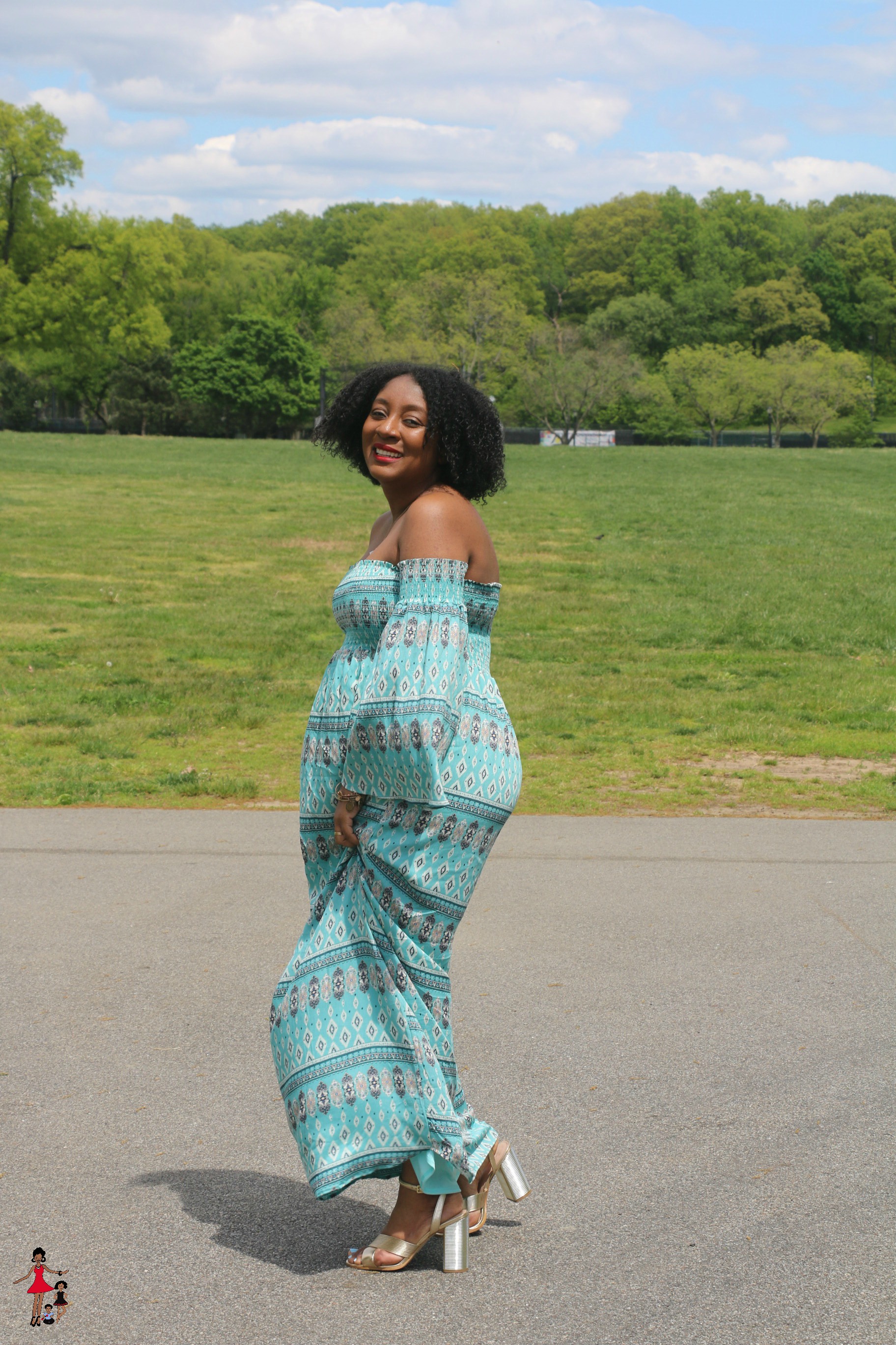 I am Pregnant + Boho Chic Maternity Maxi Dress - Adanna Dill