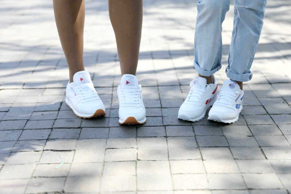 Reebok classic leather on sale sneakers in white