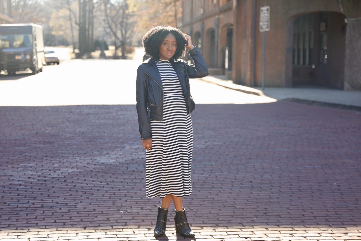 Flattering Post-Baby Style: Flare Midi dress