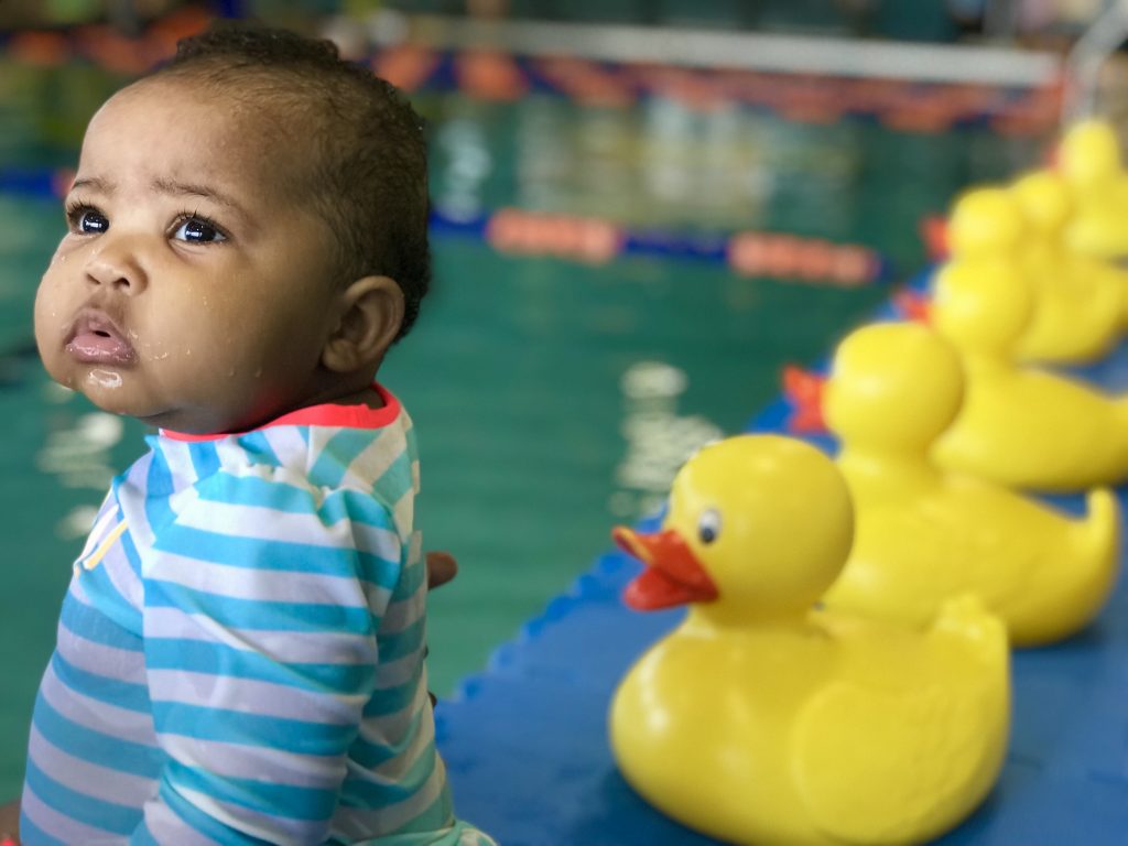 When to Enroll Your Baby in Swimming Lessons| rattles and heels