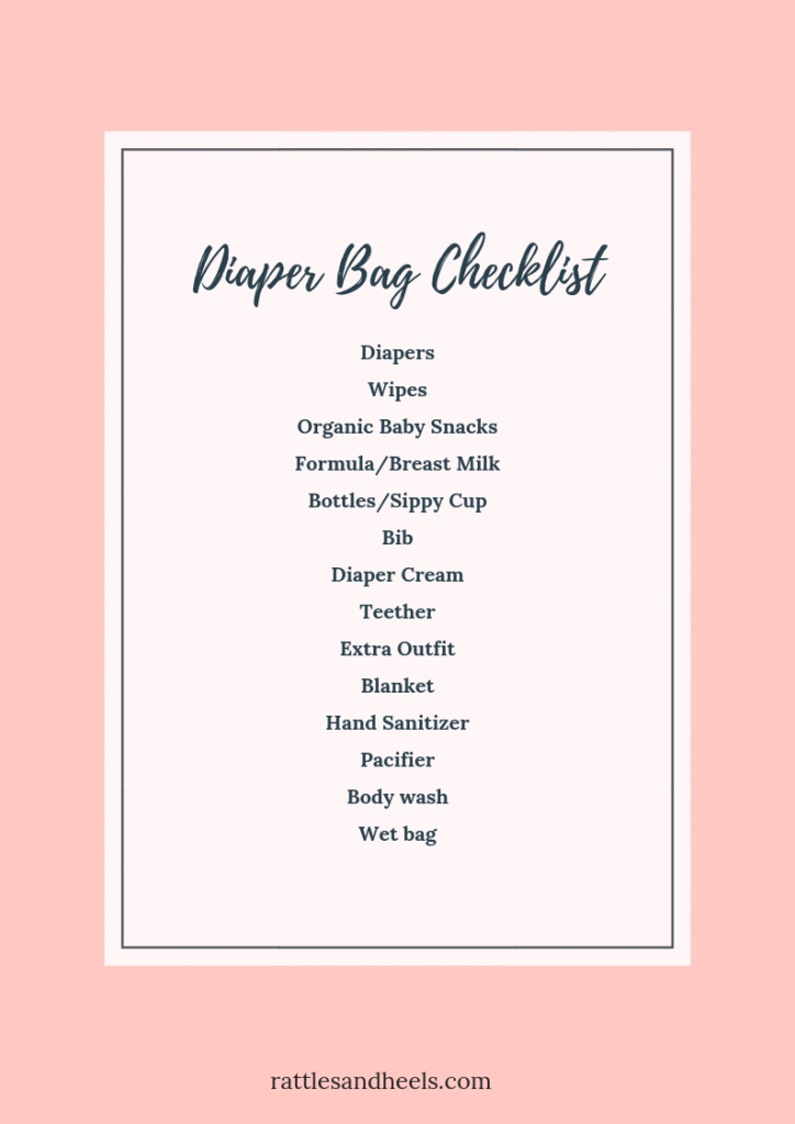 Diaper deals bag checklist