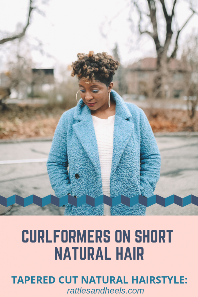 Tapered Cut Natural Hairstyle: Curlformers on Short Natural Hair