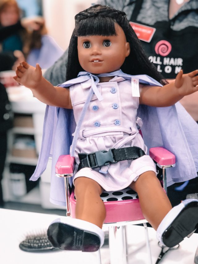 American Girl NYC Store Doll Hair Salon and Dining Experience Adanna