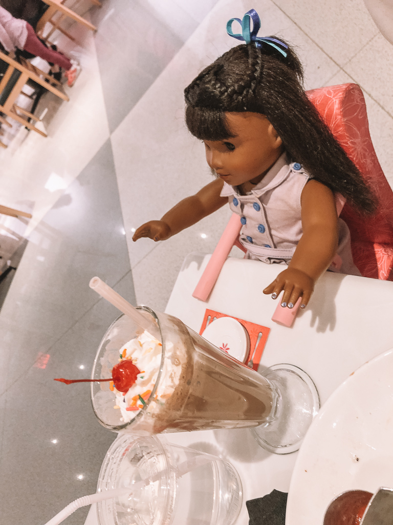 American Girl NYC Store Doll Hair Salon and Dining Experience Adanna Dill