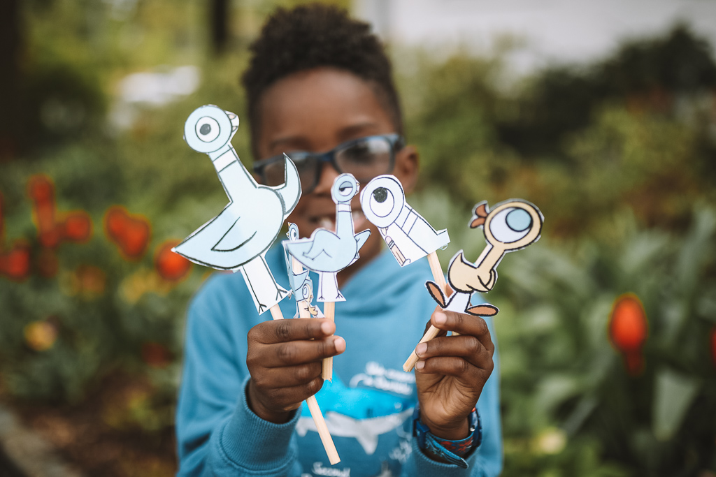 Easy DIY Mo Willems Pigeon Puppets Adanna Dill