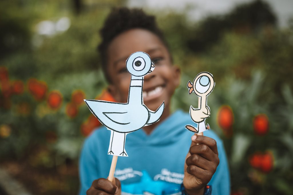 Easy DIY Mo Willems Pigeon Puppets