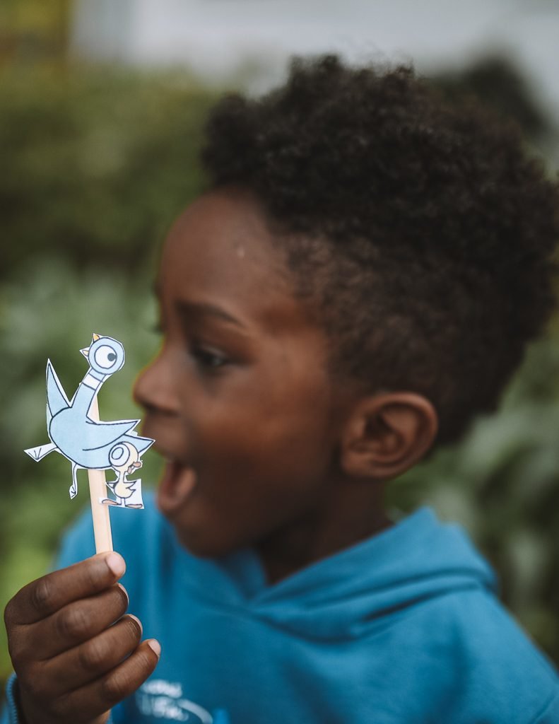 Easy DIY Mo Willems Pigeon Puppets