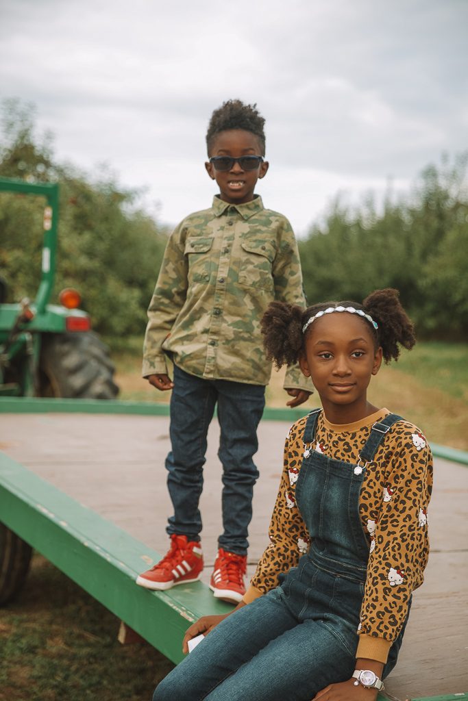 Fall family photos on farm