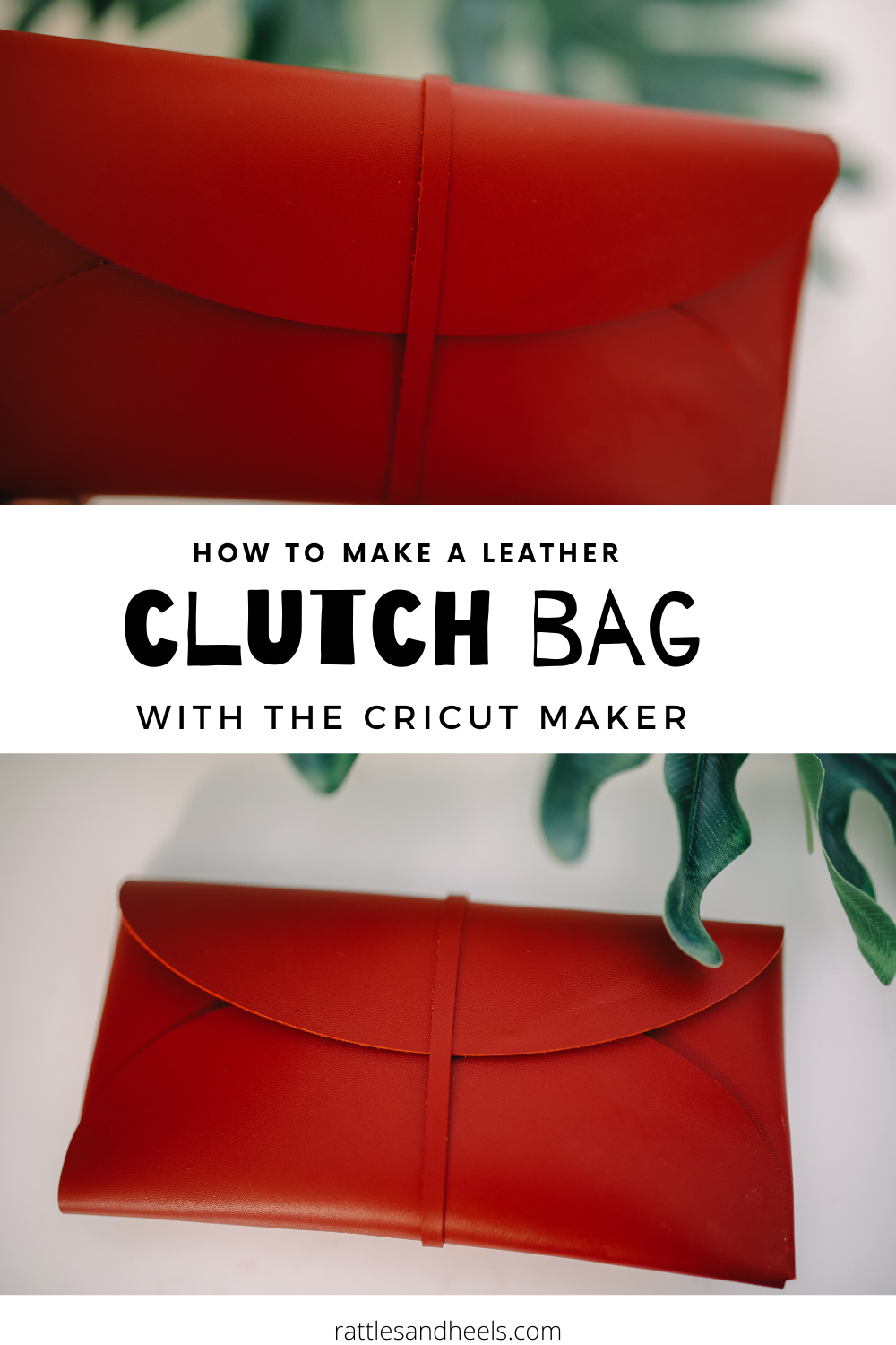 How to Make a Leather Clutch Bag with Cricut Maker.