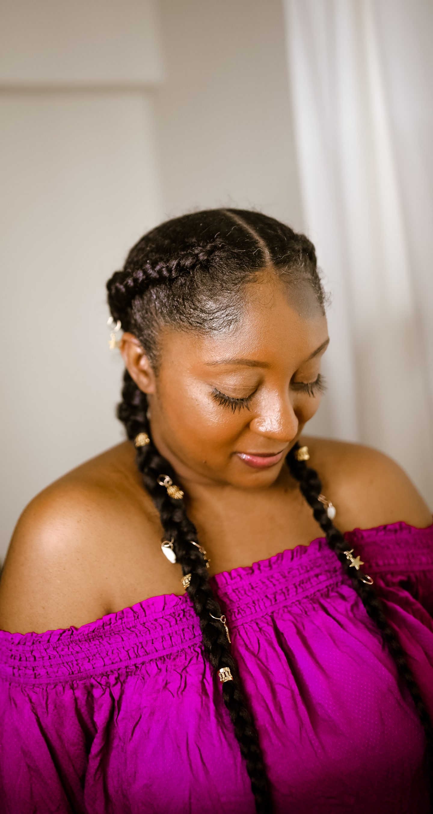 Everything You Need to do Two Cornrows with Braiding Hair at Home