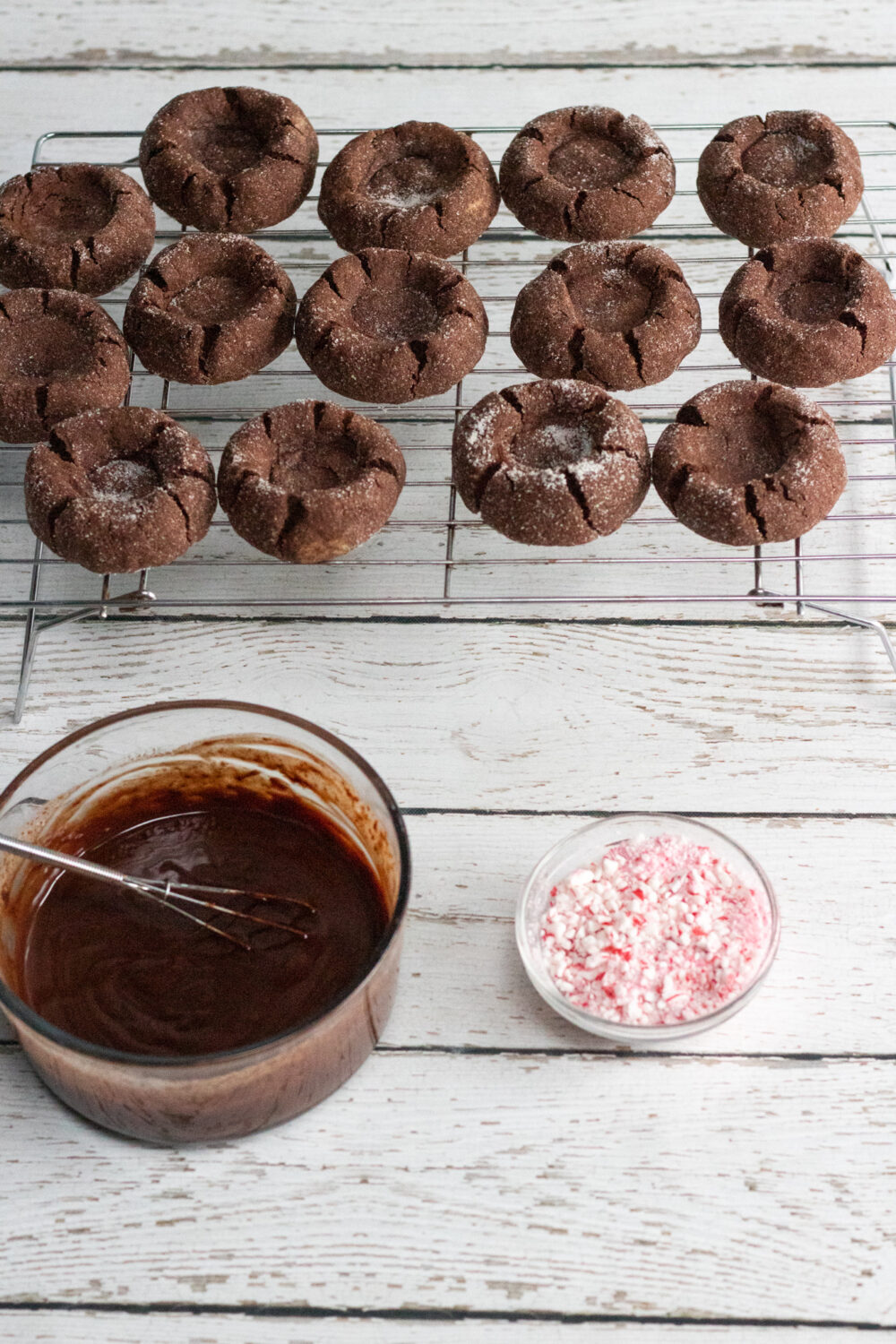 Peppermint Fudge Filled Cookies