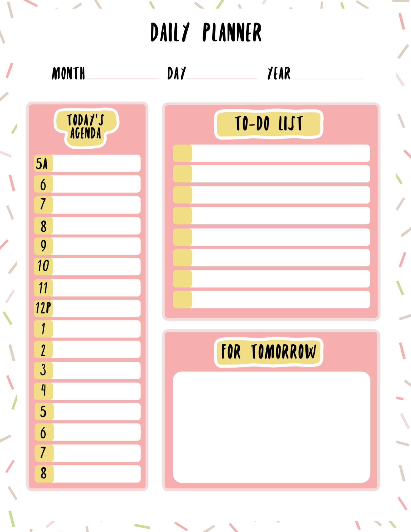 Free Planner Printables Weekly, Monthly & Daily Adanna Dill