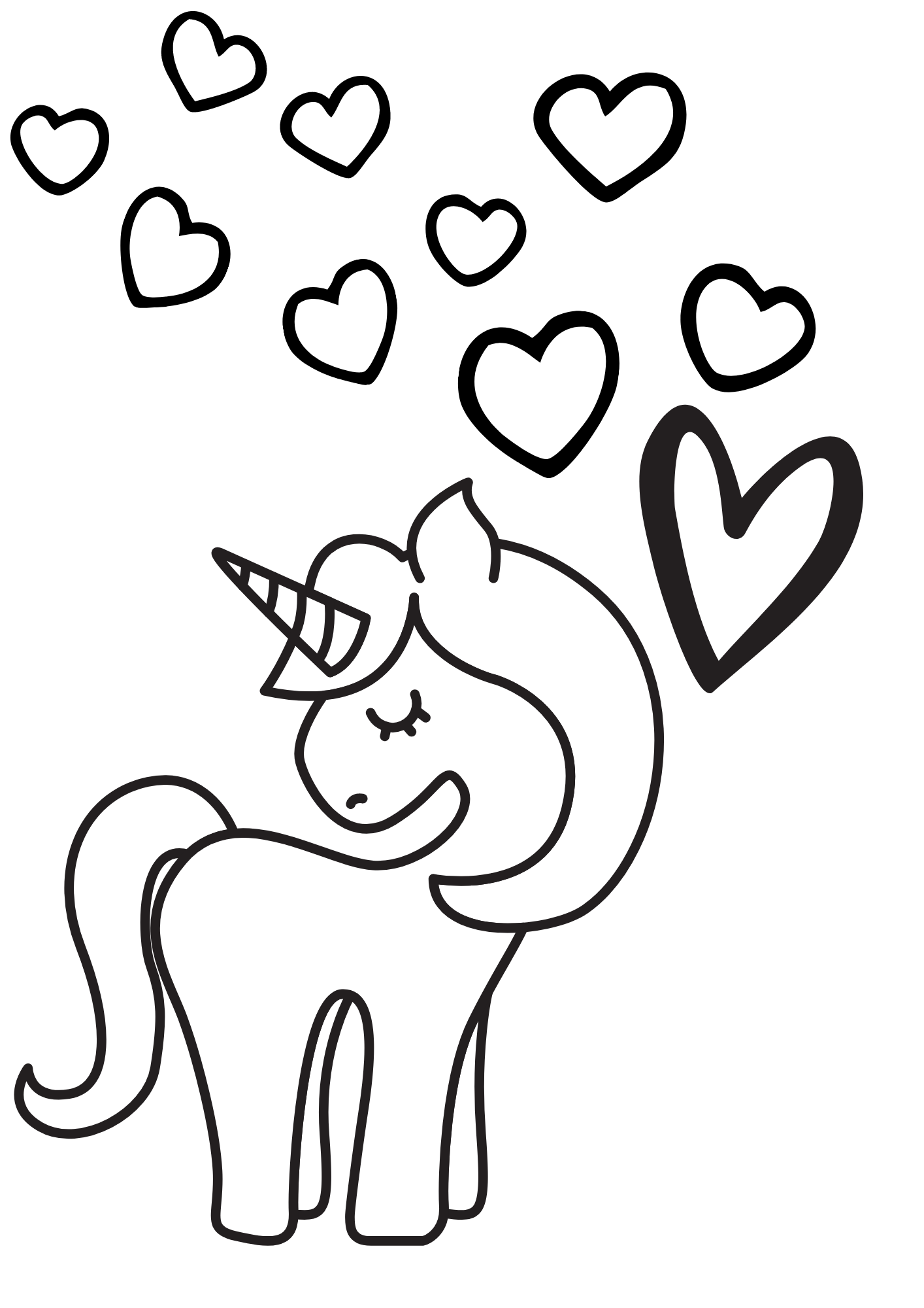 66 72  Valentines Day Coloring Pages Unicorn Best