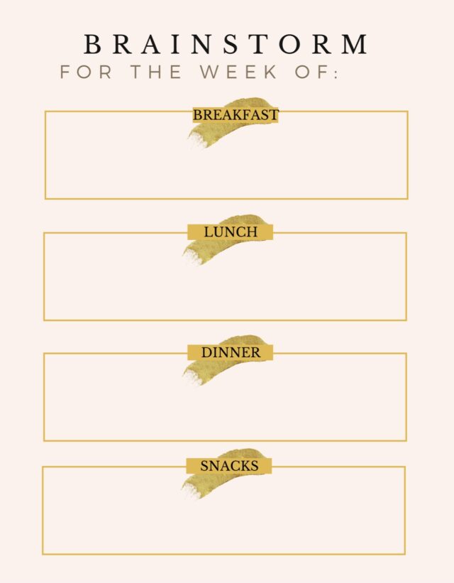 Free Printable Meal Planner with Grocery List