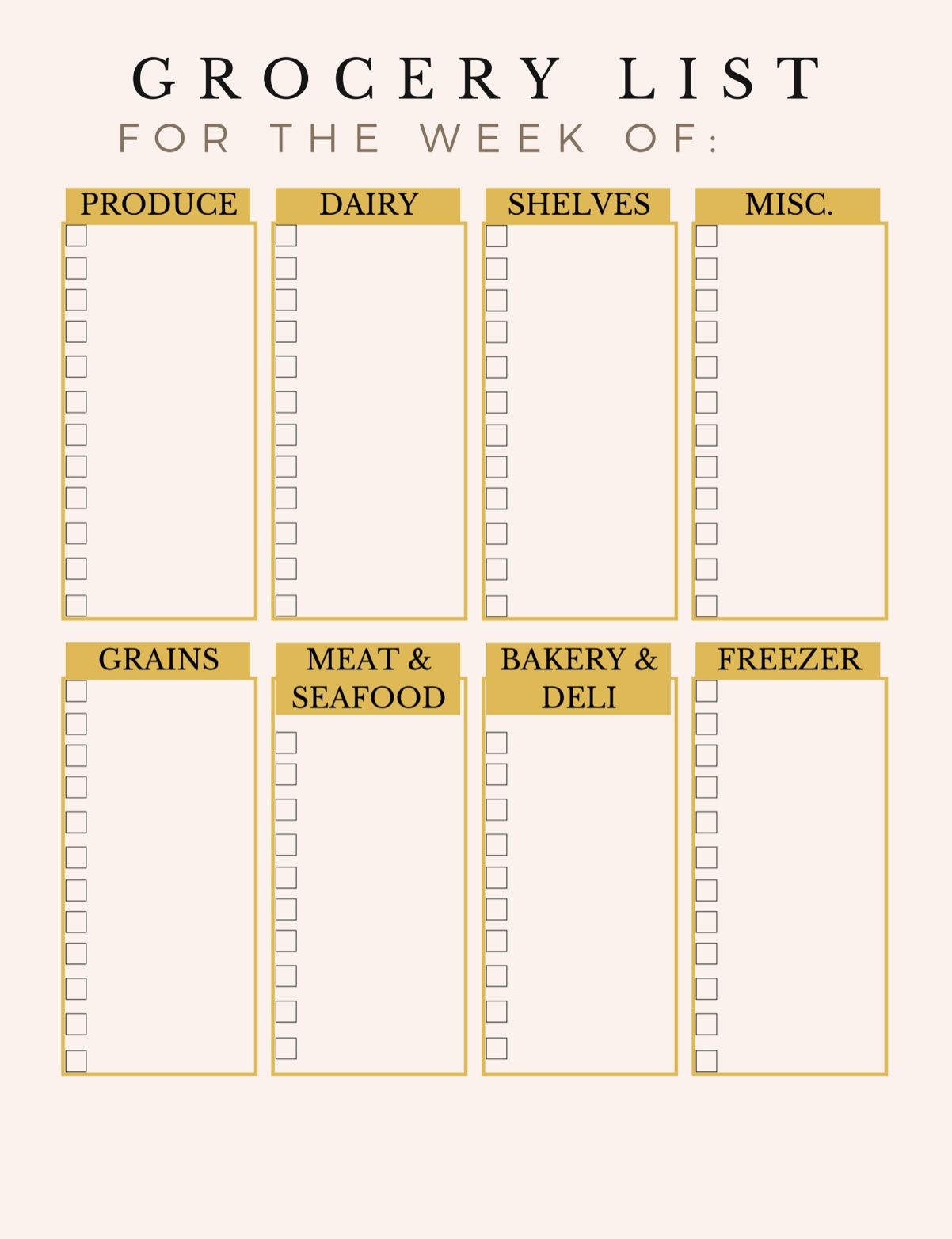 Free Printable Meal Planner with Grocery List Adanna Dill